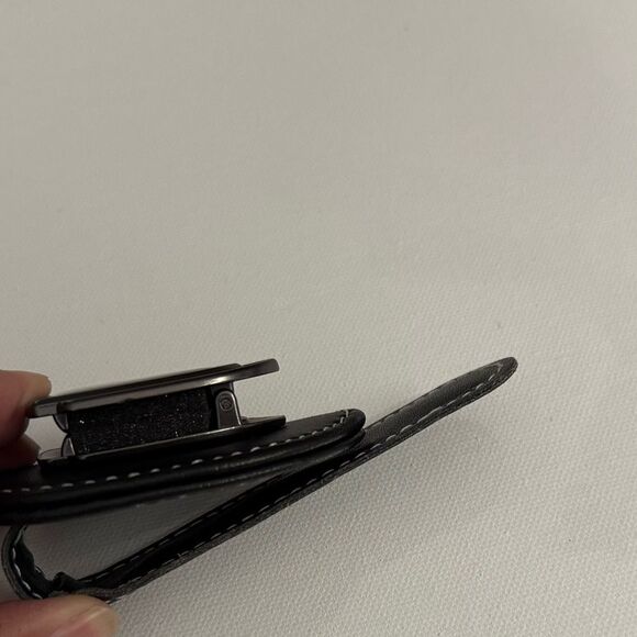 BMW Sunglass Holder for Car with Logo Black PU Leather NWT - Picture 5 of 10